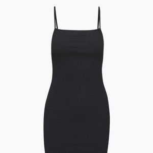 aritzia wilfred black midi dress sz xxs
